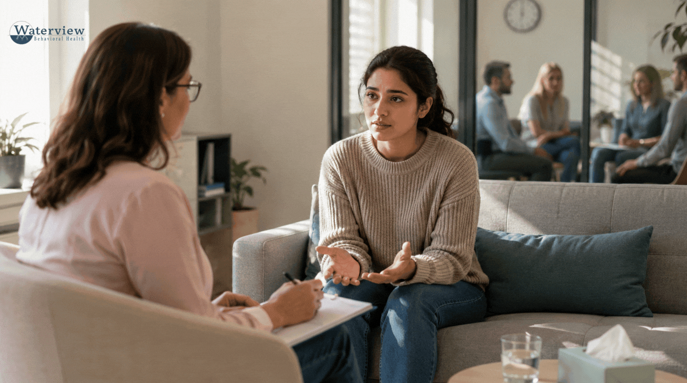 Add a little bit of body text Mental health counseling session
